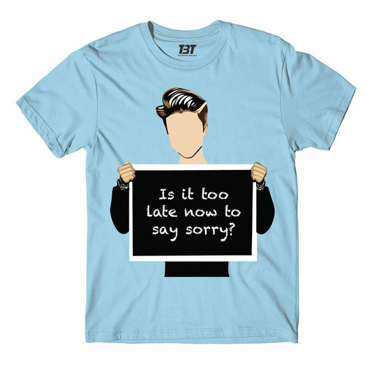 justin bieber sorry t-shirt music band buy online usa united states the banyan tee tbt men women girls boys unisex sky blue