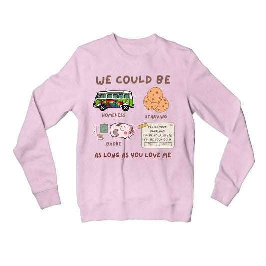 justin bieber as long as you love me sweatshirt upper winterwear music band buy online united states usa the banyan tee tbt men women girls boys unisex baby pink