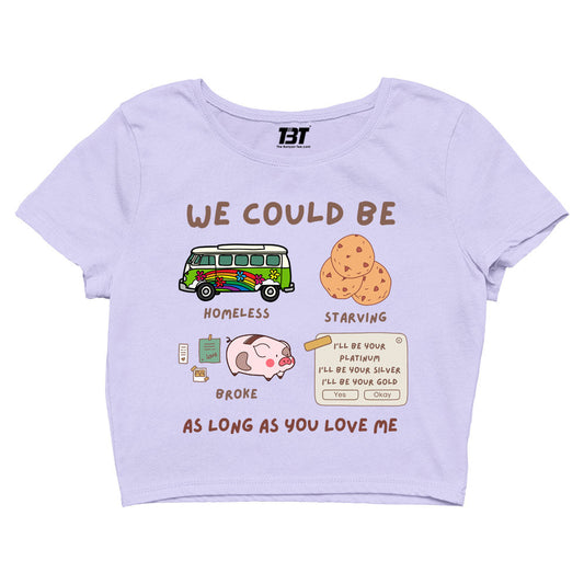 justin bieber as long as you love me crop top music band buy online united states of america usa the banyan tee tbt men women girls boys unisex lavender