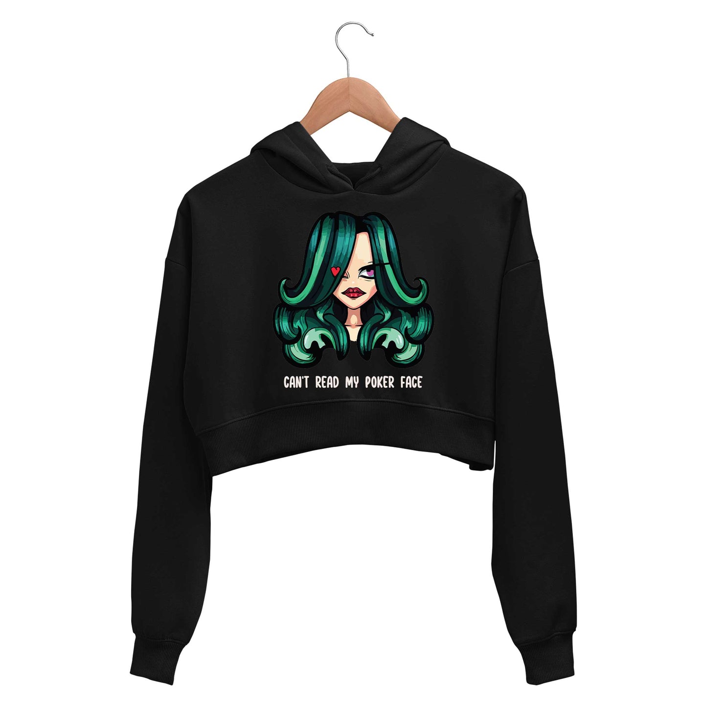 lady gaga poker face crop hoodie hooded sweatshirt upper winterwear music band buy online india the banyan tee tbt men women girls boys unisex black