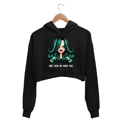 lady gaga poker face crop hoodie hooded sweatshirt upper winterwear music band buy online india the banyan tee tbt men women girls boys unisex black
