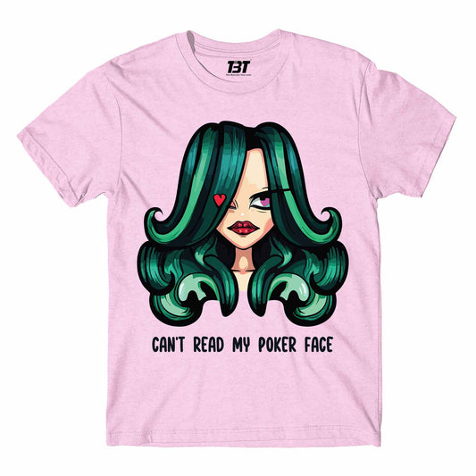 lady gaga poker face t-shirt music band buy online usa united states the banyan tee tbt men women girls boys unisex lilac