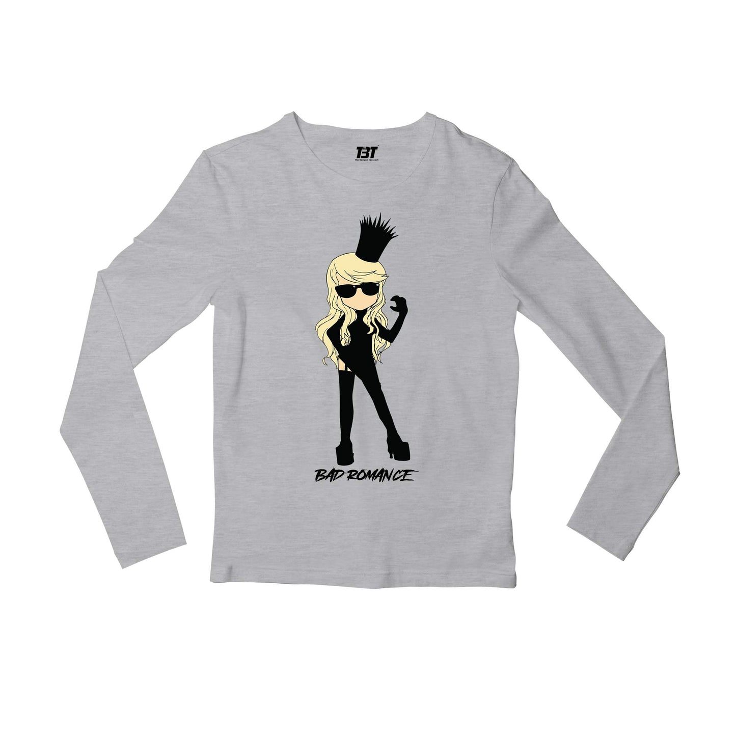 lady gaga bad romance full sleeves long sleeves music band buy online india the banyan tee tbt men women girls boys unisex gray