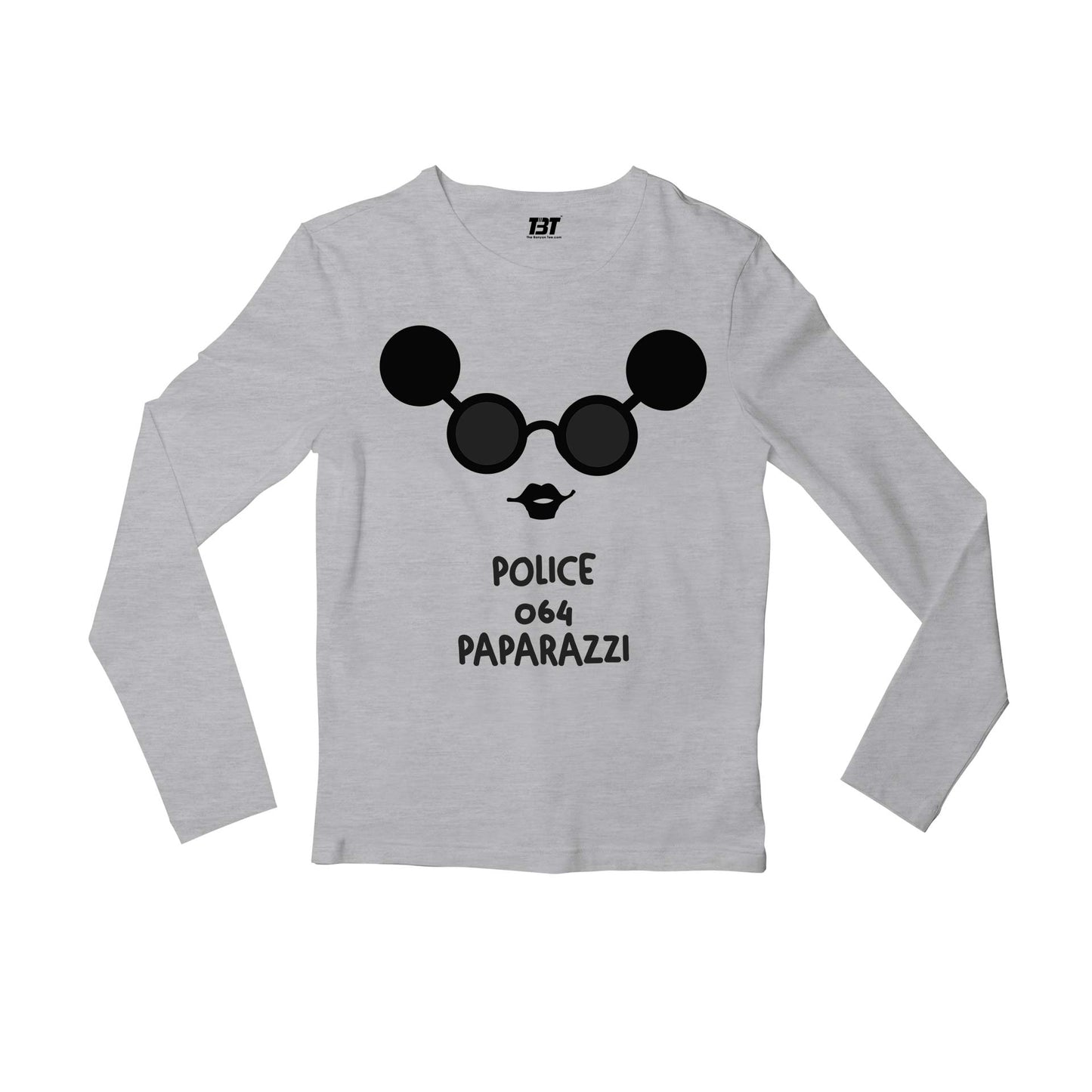 lady gaga paparazzi full sleeves long sleeves music band buy online india the banyan tee tbt men women girls boys unisex gray