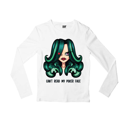 lady gaga poker face full sleeves long sleeves music band buy online india the banyan tee tbt men women girls boys unisex white