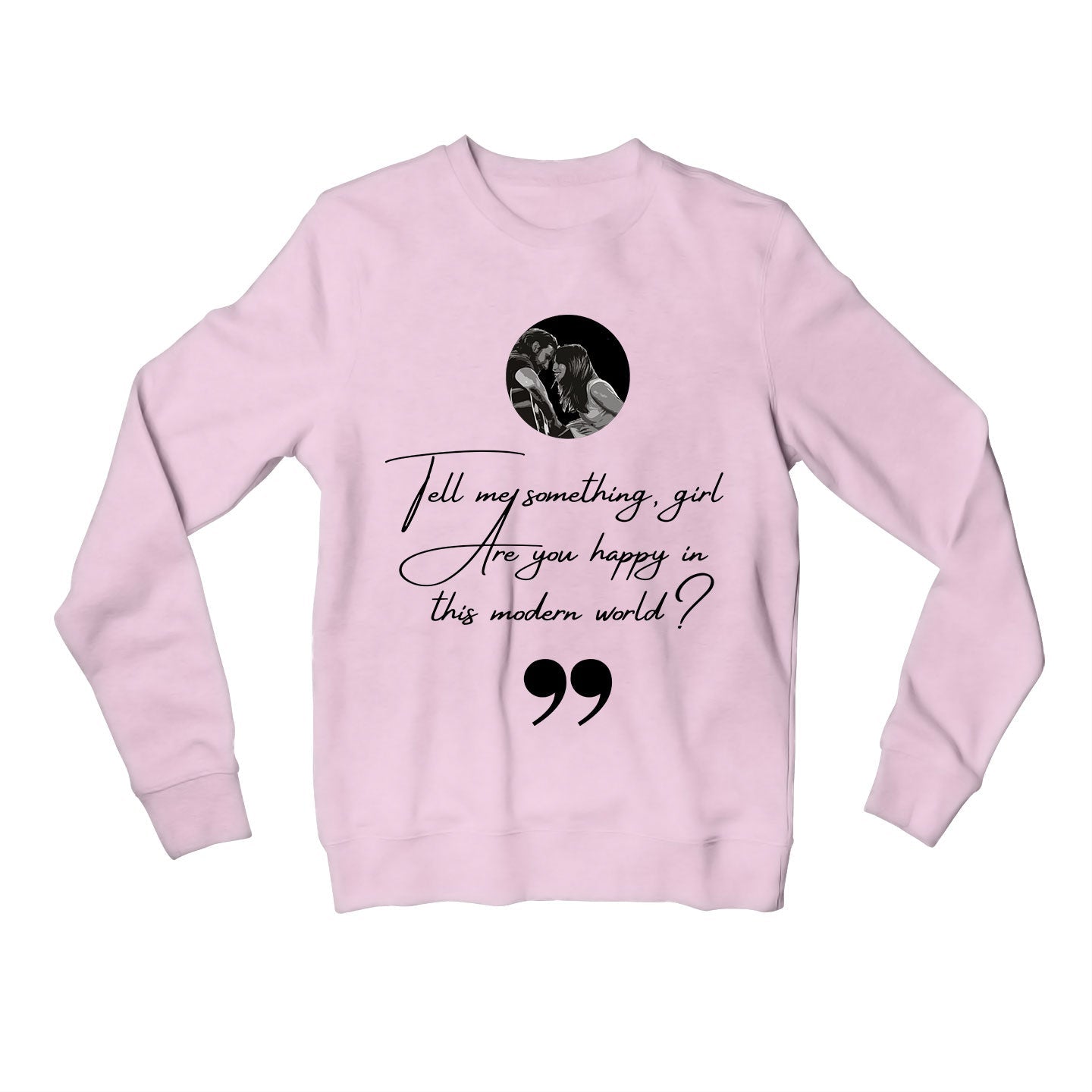 lady gaga shallow sweatshirt upper winterwear music band buy online united states usa the banyan tee tbt men women girls boys unisex gray