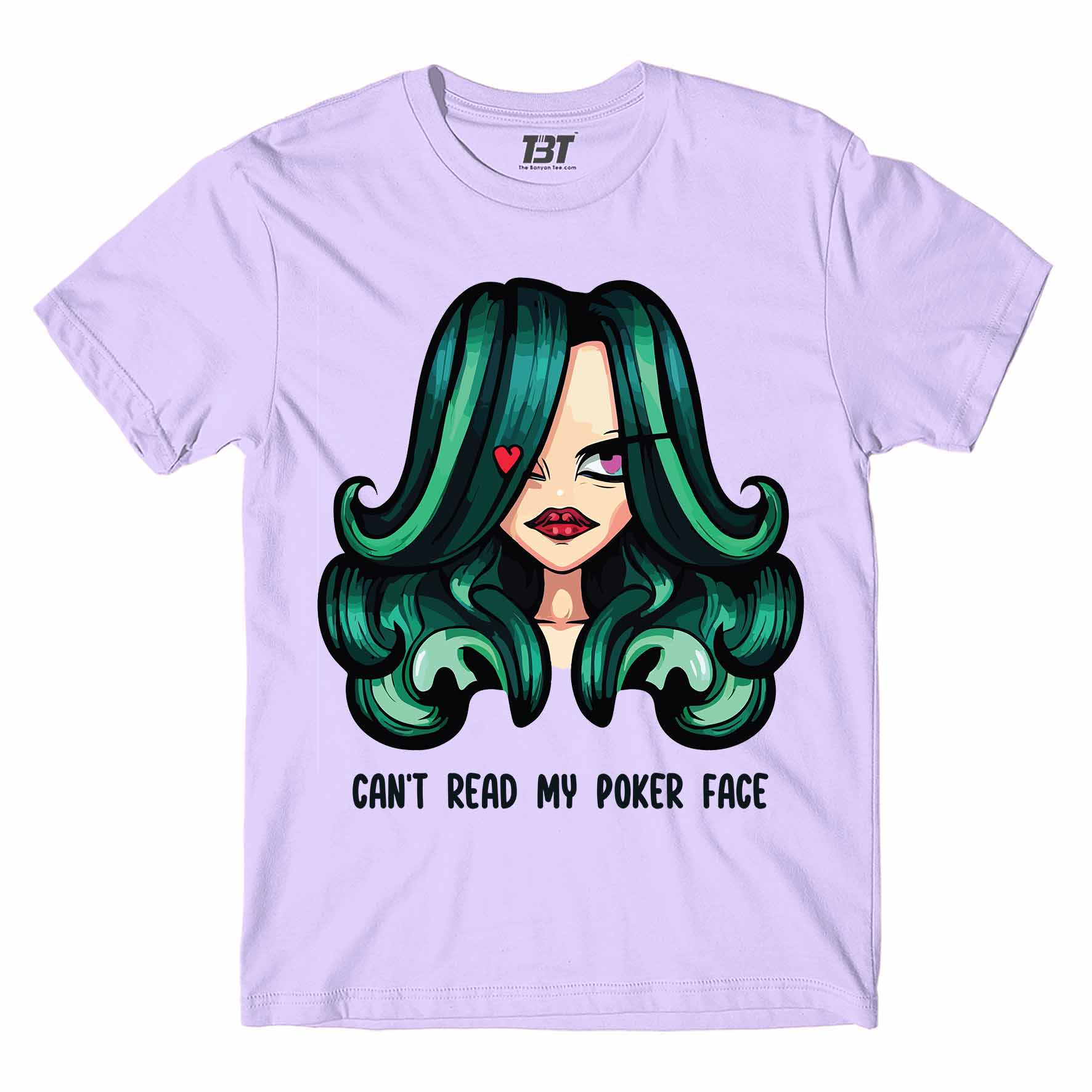 lady gaga poker face t-shirt music band buy online united states of america usa the banyan tee tbt men women girls boys unisex lavender