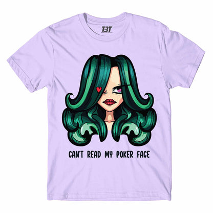 lady gaga poker face t-shirt music band buy online united states of america usa the banyan tee tbt men women girls boys unisex lavender
