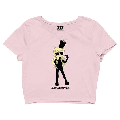 lady gaga bad romance crop top music band buy online united states of america usa the banyan tee tbt men women girls boys unisex gray