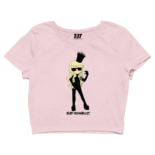 lady gaga bad romance crop top music band buy online united states of america usa the banyan tee tbt men women girls boys unisex gray
