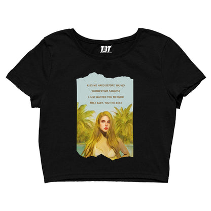 lana del rey summertime sadness crop top music band buy online united states of america usa the banyan tee tbt men women girls boys unisex xs