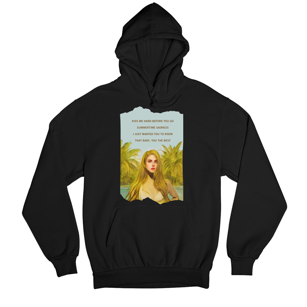 lana del rey summertime sadness hoodie hooded sweatshirt winterwear music band buy online united states of america usa the banyan tee tbt men women girls boys unisex black 