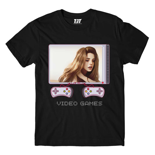 lana del rey video games t-shirt music band buy online united states of america usa the banyan tee tbt men women girls boys unisex black 