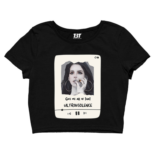 lana del rey ultraviolence crop top music band buy online united states of america usa the banyan tee tbt men women girls boys unisex xs