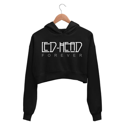 led zeppelin led head forever crop hoodie hooded sweatshirt upper winterwear music band buy online india the banyan tee tbt men women girls boys unisex black