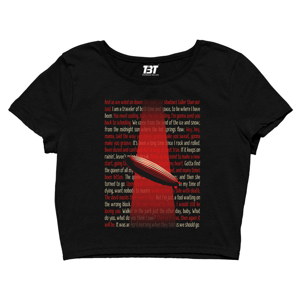 Led Zeppelin Crop Top - Zeppelin Verses Crop Top The Banyan Tee TBT