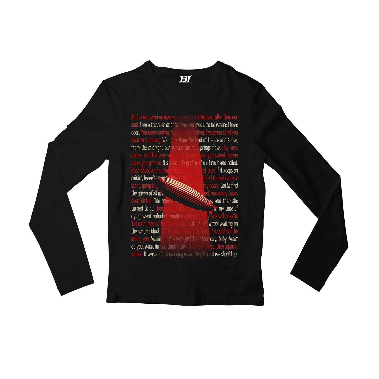led zeppelin zeppelin verses full sleeves long sleeves music band buy online india the banyan tee tbt men women girls boys unisex black