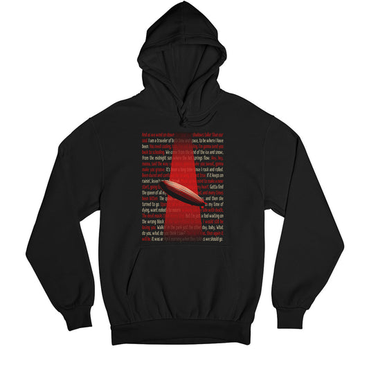 led zeppelin zeppelin verses hoodie hooded sweatshirt winterwear music band buy online united states of america usa the banyan tee tbt men women girls boys unisex black 