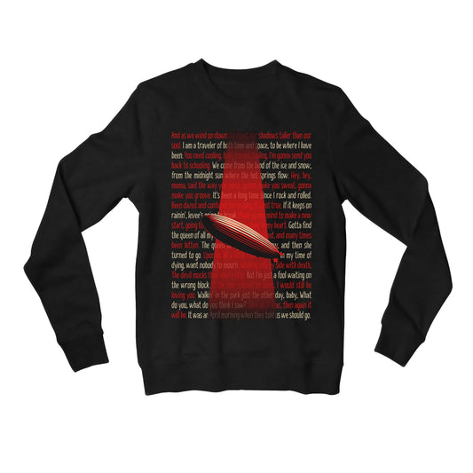 led zeppelin zeppelin verses sweatshirt upper winterwear music band buy online united states usa the banyan tee tbt men women girls boys unisex black