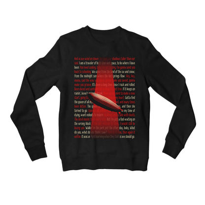 led zeppelin zeppelin verses sweatshirt upper winterwear music band buy online united states of america usa the banyan tee tbt men women girls boys unisex black