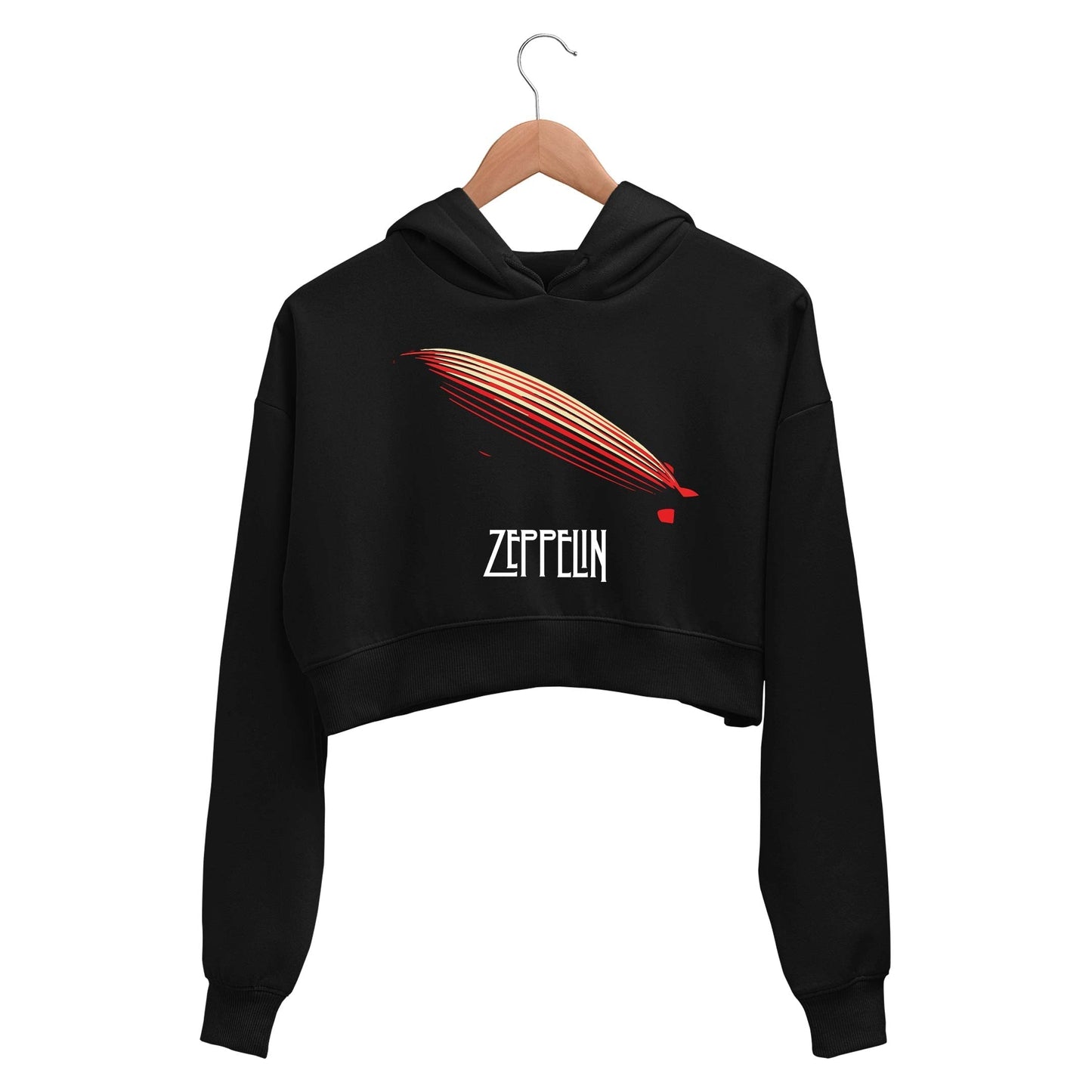 Led Zeppelin Crop Hoodie - Zeppelin Crop Hooded Sweatshirt for Women The Banyan Tee TBT