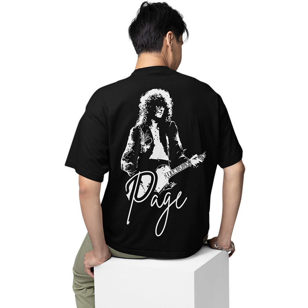 led zeppelin oversized t shirt - page music t-shirt black buy online india the banyan tee tbt men women girls boys unisex