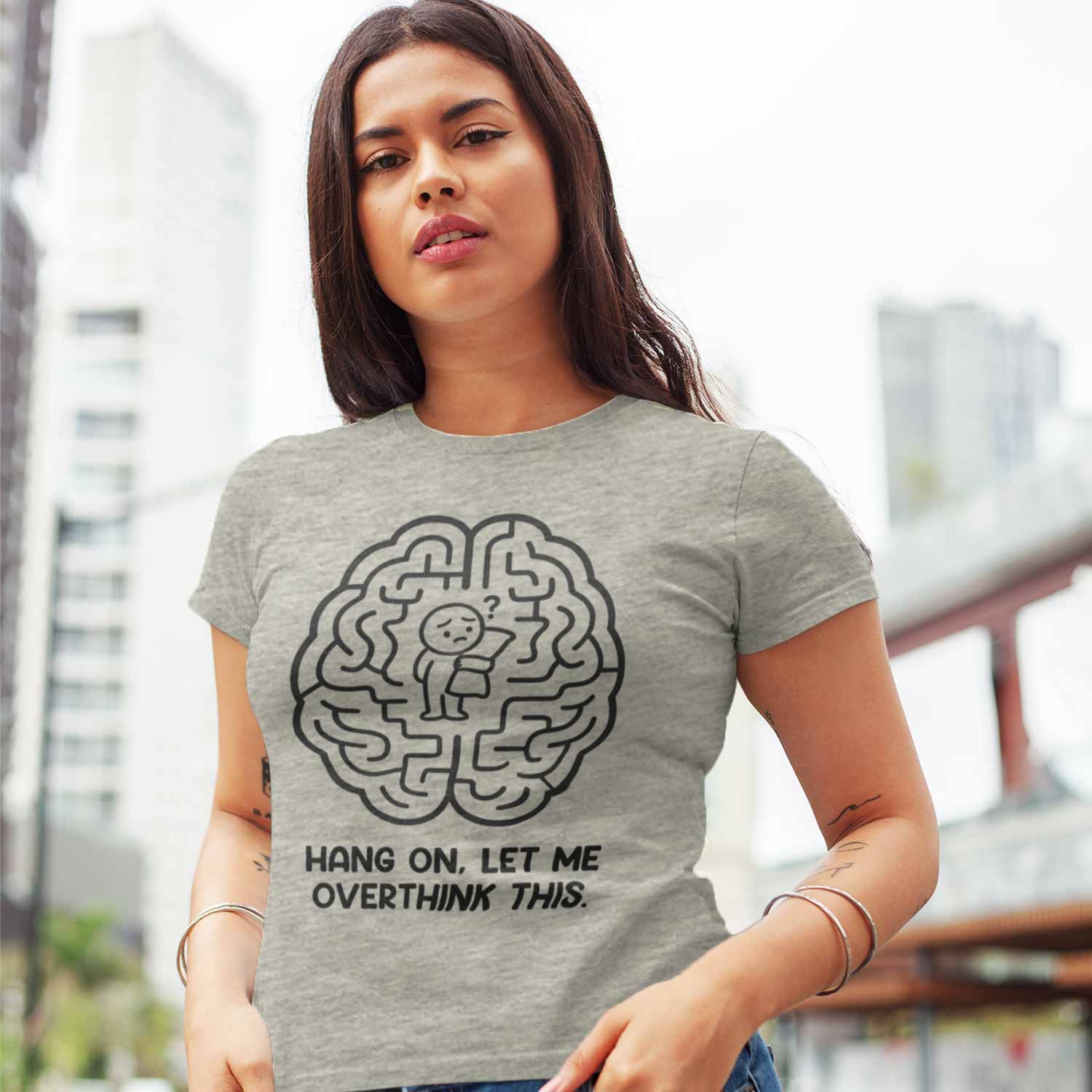 graphic let me overthink this t-shirt printed graphic stylish buy online united states usa the banyan tee tbt men women girls boys unisex gray 