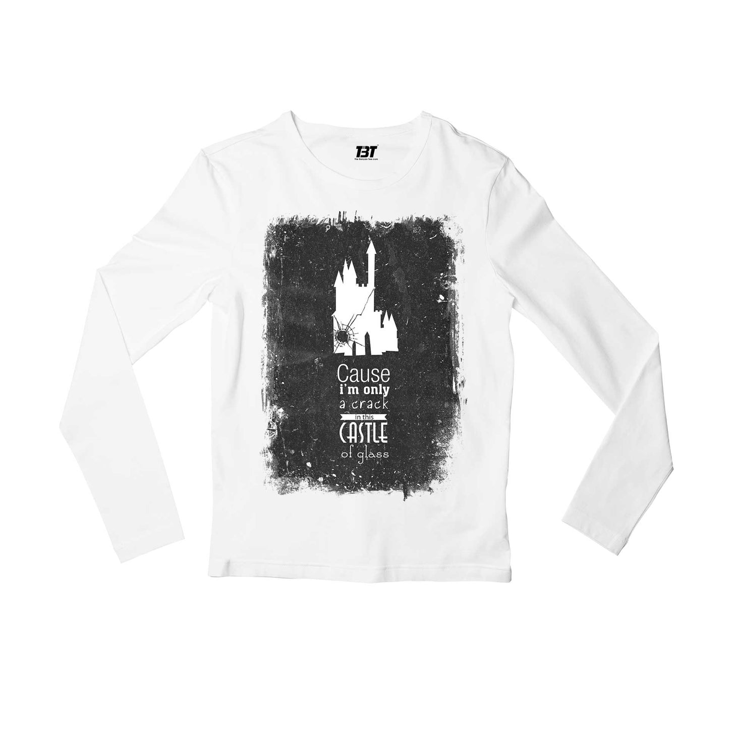 linkin park castle of glass full sleeves long sleeves music band buy online india the banyan tee tbt men women girls boys unisex white