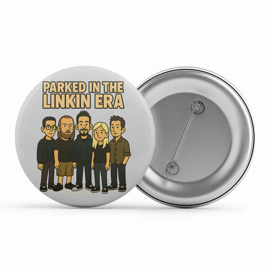 linkin park parked in the linkin era badge pin button music band buy online united states usa the banyan tee tbt men women girls boys unisex