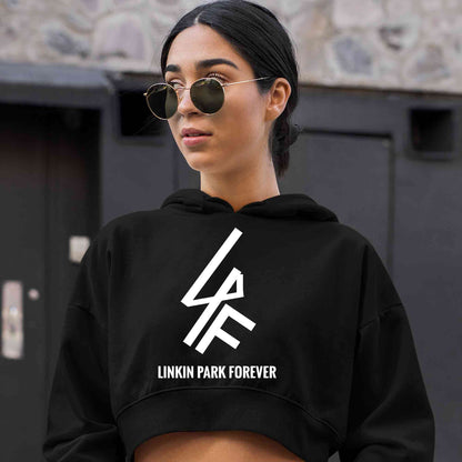 linkin park forever crop hoodie hooded sweatshirt upper winterwear music band buy online india the banyan tee tbt men women girls boys unisex black