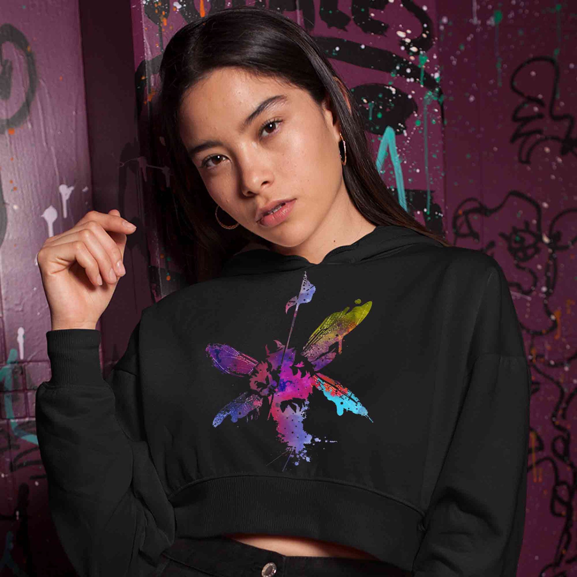 linkin park hybrid theory crop hoodie hooded sweatshirt upper winterwear music band buy online india the banyan tee tbt men women girls boys unisex black