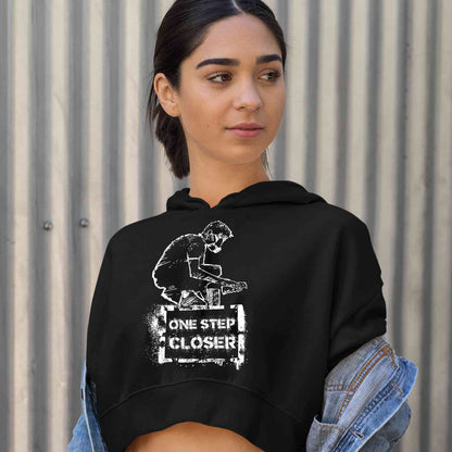 linkin park one step closer crop hoodie hooded sweatshirt upper winterwear music band buy online india the banyan tee tbt men women girls boys unisex black