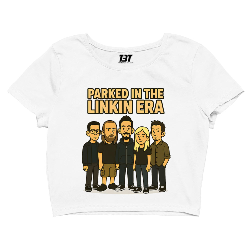 linkin park parked in the linkin era crop top music band buy online united states usa the banyan tee tbt men women girls boys unisex s