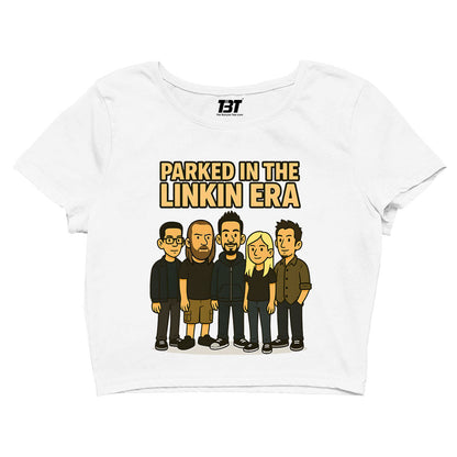linkin park parked in the linkin era crop top music band buy online united states usa the banyan tee tbt men women girls boys unisex s