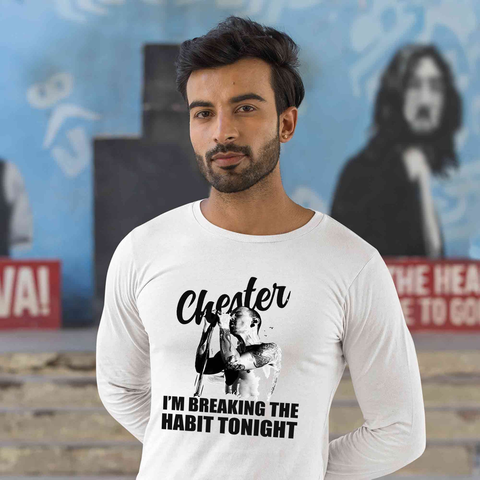 linkin park breaking the habit full sleeves long sleeves music band buy online india the banyan tee tbt men women girls boys unisex white