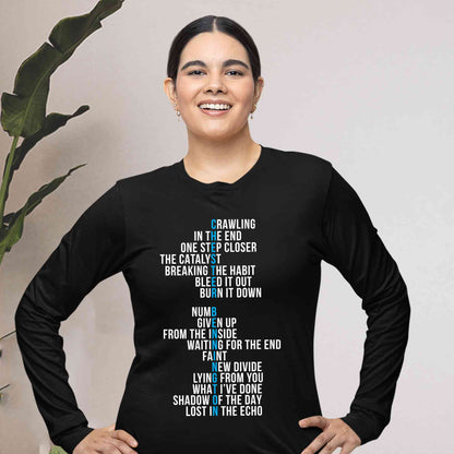 linkin park chester full sleeves long sleeves music band buy online india the banyan tee tbt men women girls boys unisex black