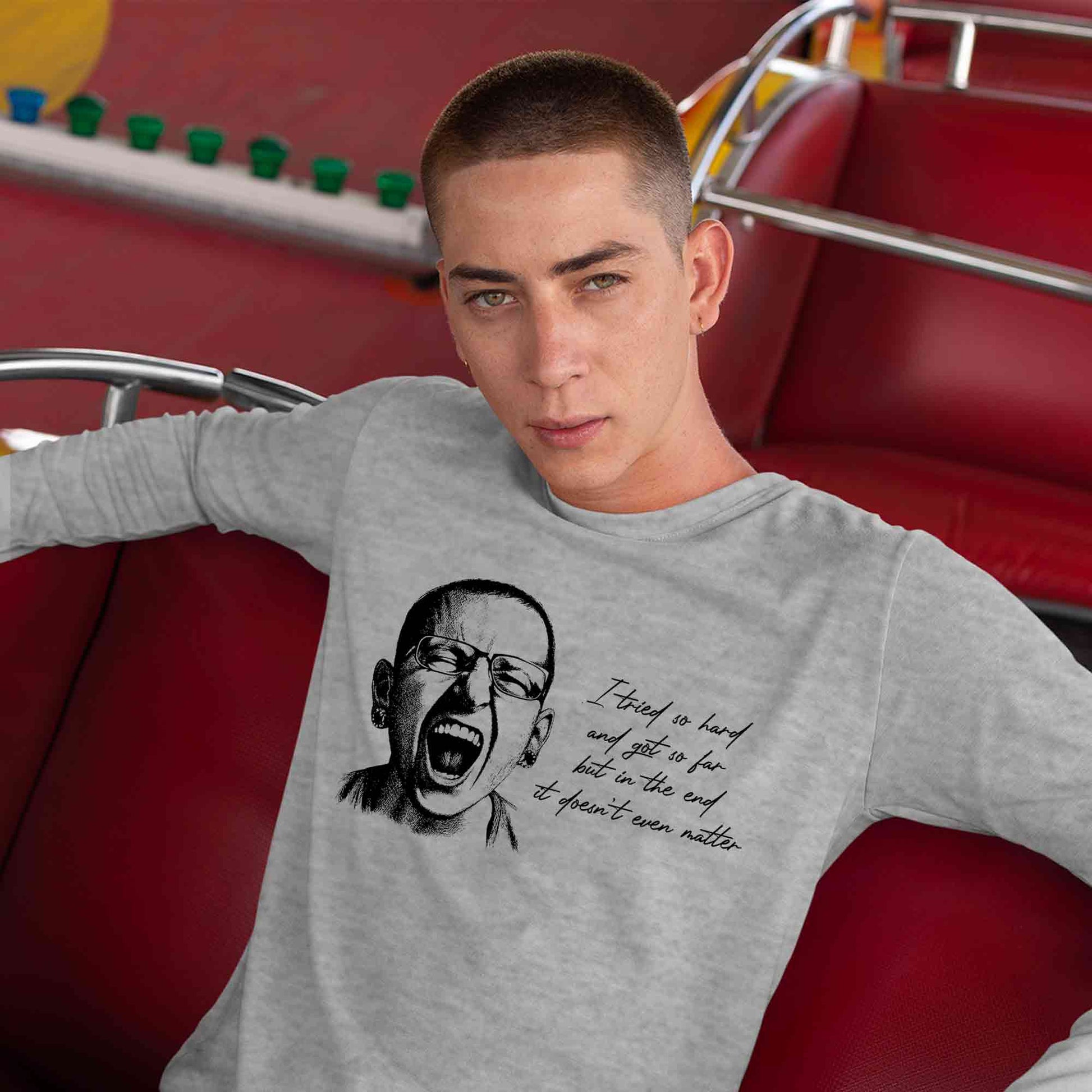 linkin park in the end full sleeves long sleeves music band buy online india the banyan tee tbt men women girls boys unisex gray