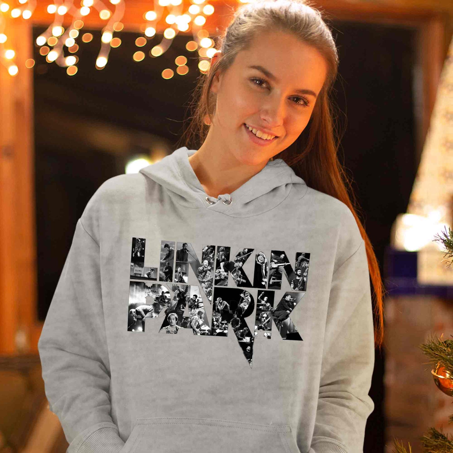 linkin park fan art hoodie hooded sweatshirt winterwear music band buy online usa united states of america the banyan tee tbt men women girls boys unisex gray