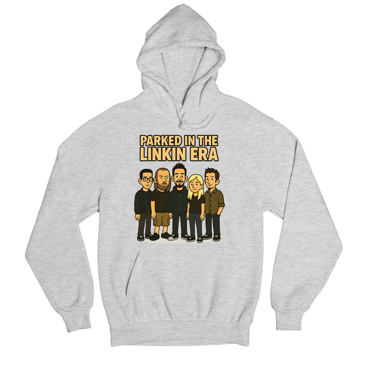 linkin park parked in the linkin era hoodie hooded sweatshirt winterwear music band buy online united states usa the banyan tee tbt men women girls boys unisex gray