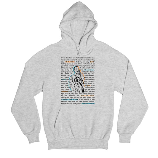 linkin park song story hoodie hooded sweatshirt winterwear music band buy online united states usa the banyan tee tbt men women girls boys unisex gray