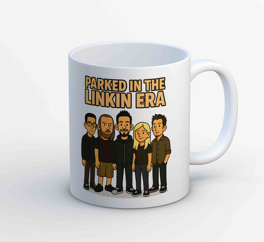 linkin park parked in the linkin era mug coffee ceramic music band buy online united states usa the banyan tee tbt men women girls boys unisex