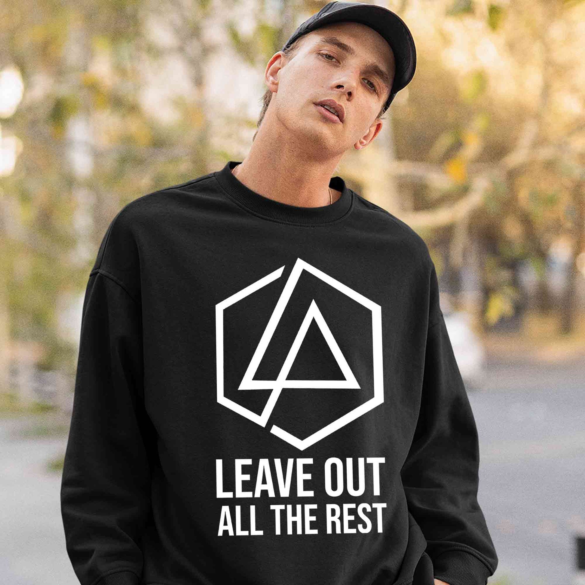 linkin park leave out all the rest sweatshirt upper winterwear music band buy online united states usa the banyan tee tbt men women girls boys unisex black