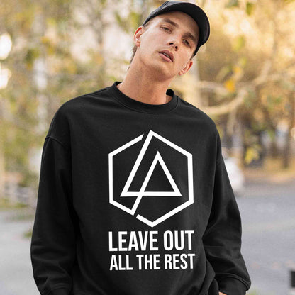 linkin park leave out all the rest sweatshirt upper winterwear music band buy online united states usa the banyan tee tbt men women girls boys unisex black
