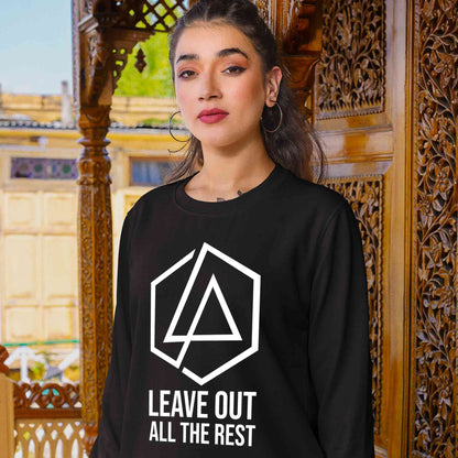 linkin park leave out all the rest sweatshirt upper winterwear music band buy online united states usa the banyan tee tbt men women girls boys unisex black