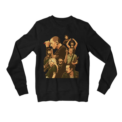 linkin park lp reborn sweatshirt upper winterwear music band buy online united states usa the banyan tee tbt men women girls boys unisex black