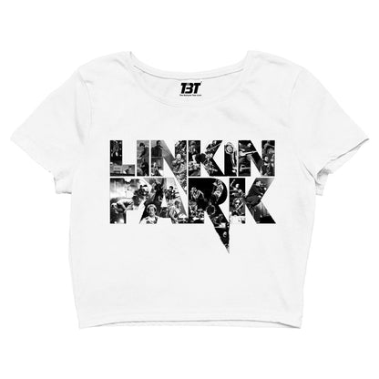 linkin park fan art crop top music band buy online united states of america usa the banyan tee tbt men women girls boys unisex white