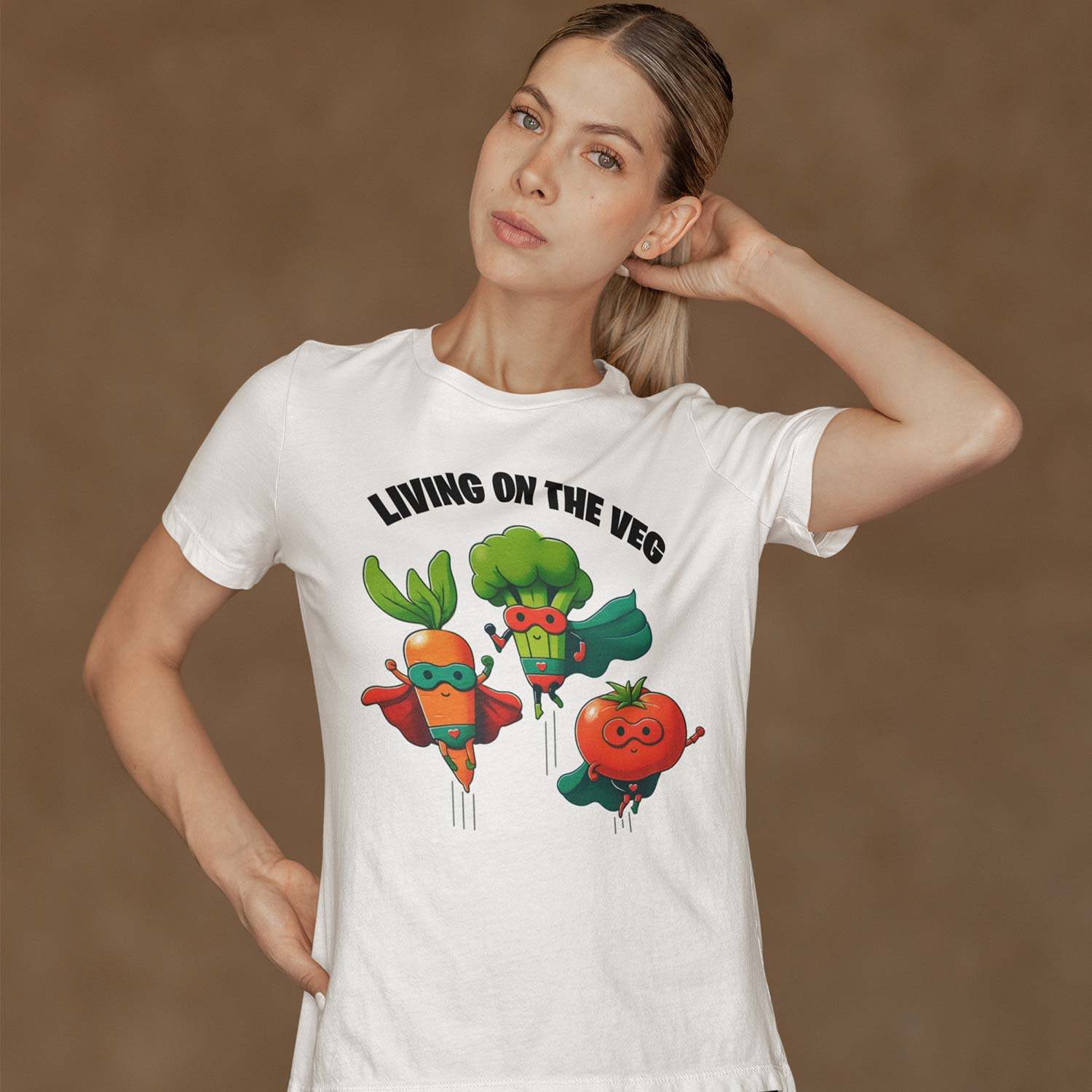 graphic living on the veg t-shirt printed graphic stylish buy online united states usa the banyan tee tbt men women girls boys unisex white 