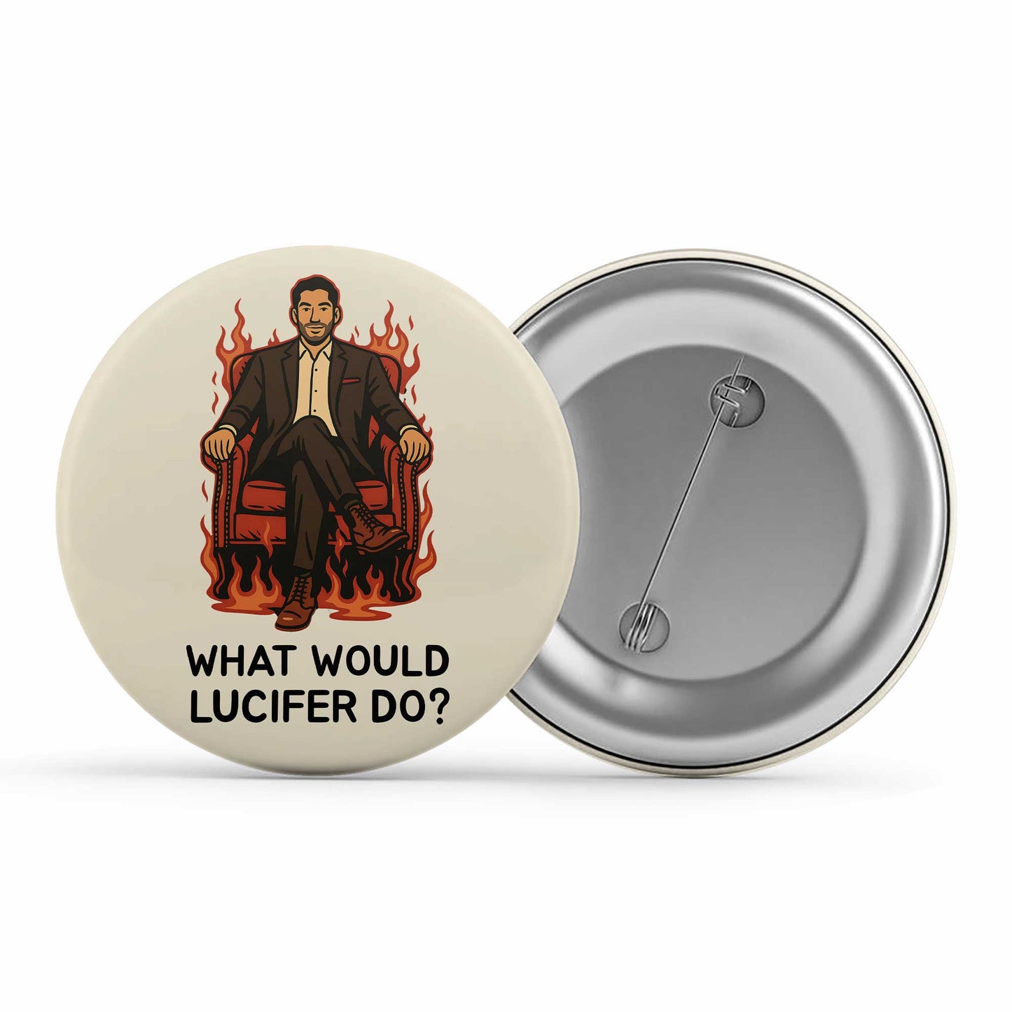 Lucifer Badge - Metal Pin Button The Banyan Tee TBT