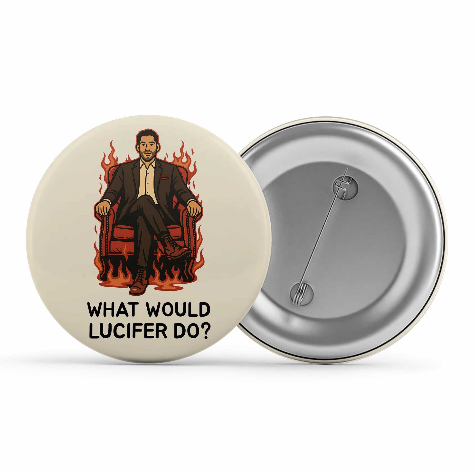 Lucifer Badge - Metal Pin Button The Banyan Tee TBT