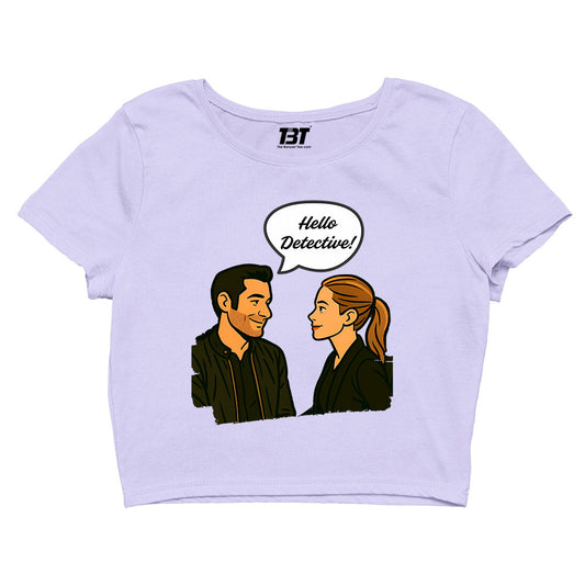 lucifer hello detective crop top tv & movies buy online united states of america usa the banyan tee tbt men women girls boys unisex s